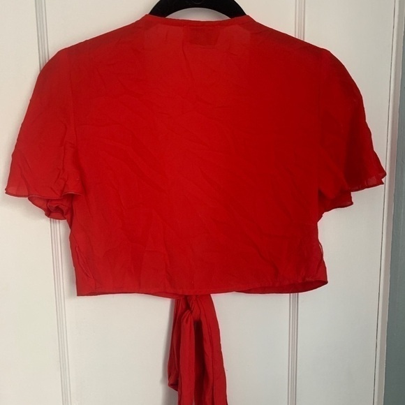 Show Me Your Mumu Wilson Tie Top in Bonfire Crisp (NWOT) - Picture 3 of 7